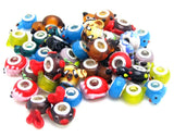 45pc Animal Lampwork Glass Beads Silver European Charm Bracelet
