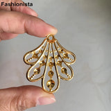 50 pcs Metal Alloy Peacock Tail Flowers - DIY Jewelry Decoration 40*45mm