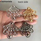 50 pcs Metal Alloy Peacock Tail Flowers - DIY Jewelry Decoration 40*45mm