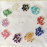 500 pcs 6mm Half Round Cabochon Beads, Crystal Acrylic Flatback, DIY Supplies
