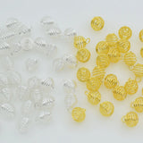 500Pcs Spiral Bead Cages Pendants 8mm Jewelry DIY Findings