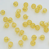 500Pcs Spiral Bead Cages Pendants 8mm Jewelry DIY Findings