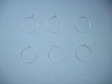 500Pcs Wine Glass Rings Charm Hoop Findings 30mm Earring Hoop Accessory