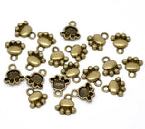 500pcs Bronze Bear's Paw Charm Pendants 14x13mm Jewelry Findings