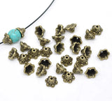 500pcs Antique Bronze Flower Bead Caps Findings 10x5mm J0096*5