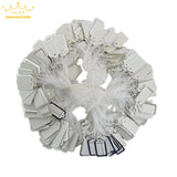 500pcs Blank Label Silver Jewelry String Cord Tags