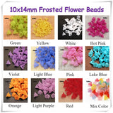 500pcs Frosted Acrylic Lily Flower Beads 10x14mm DIY Jewelry Making