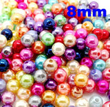 500pcs 8mm Round Acrylic Pearls Beads Wholesales