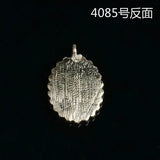 50pcs Oval Set Base Blank Necklace Pendants Crystal Rhinestone Metal Pendants