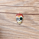 50pcs Floral Cross Skull Head Pendant Charms for DIY Jewelry Making