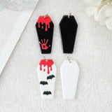 50Pcs Bloody Horror Coffin Halloween Charms For Diy Earring Necklace