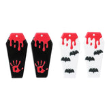 50Pcs Bloody Horror Coffin Halloween Charms For Diy Earring Necklace