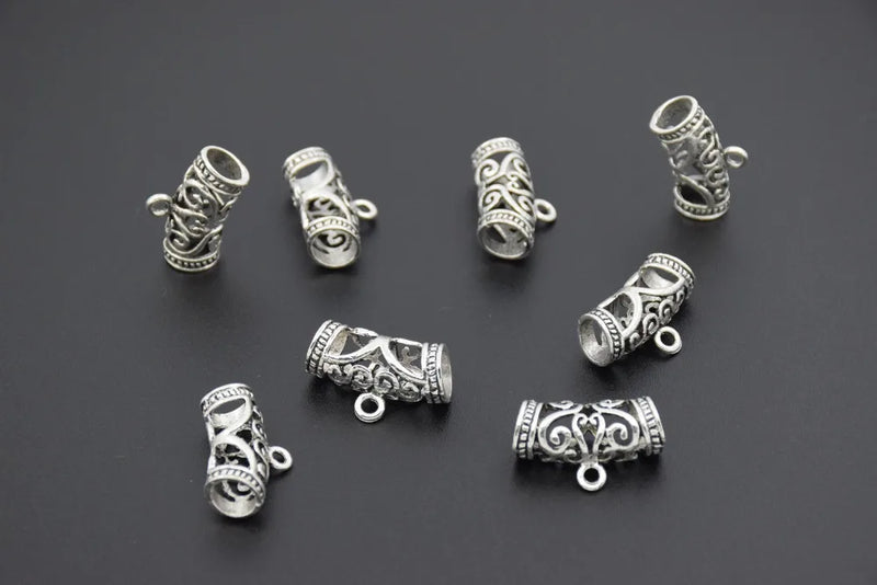 50Pcs Alloy Bail Beads Pendants DIY Jewelry Finding 25x10x9mm