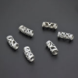 50Pcs Metal Filigree Curved Spacer Tube Beads Hair Ring 25x10mm