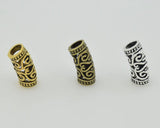 50Pcs Metal Curved Spacer Tube Beads Hair Dreadlocks 25mm