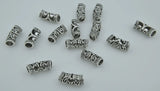 50Pcs Metal Curved Spacer Tube Beads Hair Dreadlocks 25mm