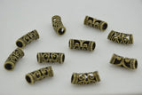 50Pcs Metal Curved Spacer Tube Beads Hair Dreadlocks 25mm