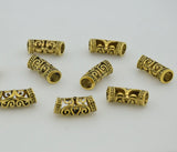 50Pcs Metal Curved Spacer Tube Beads Hair Dreadlocks 25mm
