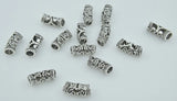 50Pcs Metal Curved Spacer Tube Beads Hair Dreadlocks 25mm