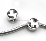 50pcs Antique Silver Dog Beads for European Jewelry DIY