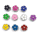 50pcs 12mm Enamel Oil-Drip Flower Beads European DIY Charms