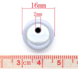 50pcs 16mm Mixed Miracle Acrylic Round Spacer Beads Charm Wholesale