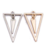 50pcs Triangle Shape Earring Pendant Charms DIY Jewelry Findings