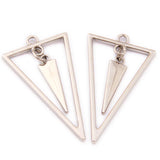50pcs Triangle Shape Earring Pendant Charms DIY Jewelry Findings