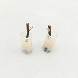 50pcs Colorful Milk Drink Cup 3D Resin Plastic Charms DIY Jewelry Making