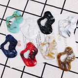 50pcs Smudge Resin Twisted Geometry Necklace Pendants Earring Charms