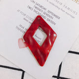 50pcs Vintage Resin Necklace Pendants Geometry Jewelry Charms Accessory