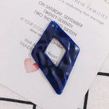 50pcs Vintage Resin Necklace Pendants Geometry Jewelry Charms Accessory