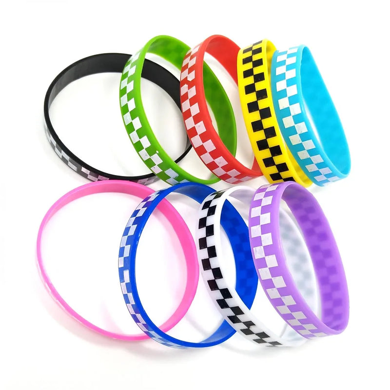 50pcs Silicone Bracelets Wristband Mix Colors Randomly