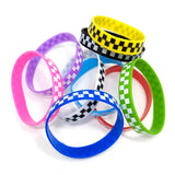 50pcs Silicone Bracelets Wristband Mix Colors Randomly