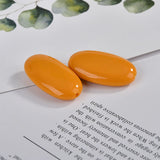 50pcs/Lot Oval Round Acrylic Beads 34*19MM Solid Colors Earring Jewelry DIY