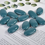 50pcs/Lot Oval Round Acrylic Beads 34*19MM Solid Colors Earring Jewelry DIY