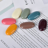 50pcs/Lot Oval Round Acrylic Beads 34*19MM Solid Colors Earring Jewelry DIY