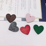 50pcs Wooden Heart Jewelry Charms DIY Ornament Accessories for Girls