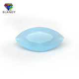 50pcs/lot Marquise Cut Red Green Glass Synthetic GemStone For Jewelry