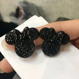 50pcs 28*25mm Mickey Head Shape Flatback Resin Rhinestone DIY