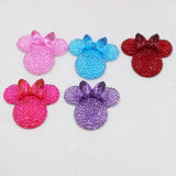 50pcs 28*25mm Mickey Head Shape Flatback Resin Rhinestone DIY