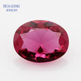 50pcs Loose Glass Stone Oval Shape Machine Cut Synthetic GemStone