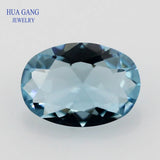 50pcs Loose Glass Stone Oval Shape Machine Cut Synthetic GemStone