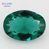 50pcs Loose Glass Stone Oval Shape Machine Cut Synthetic GemStone