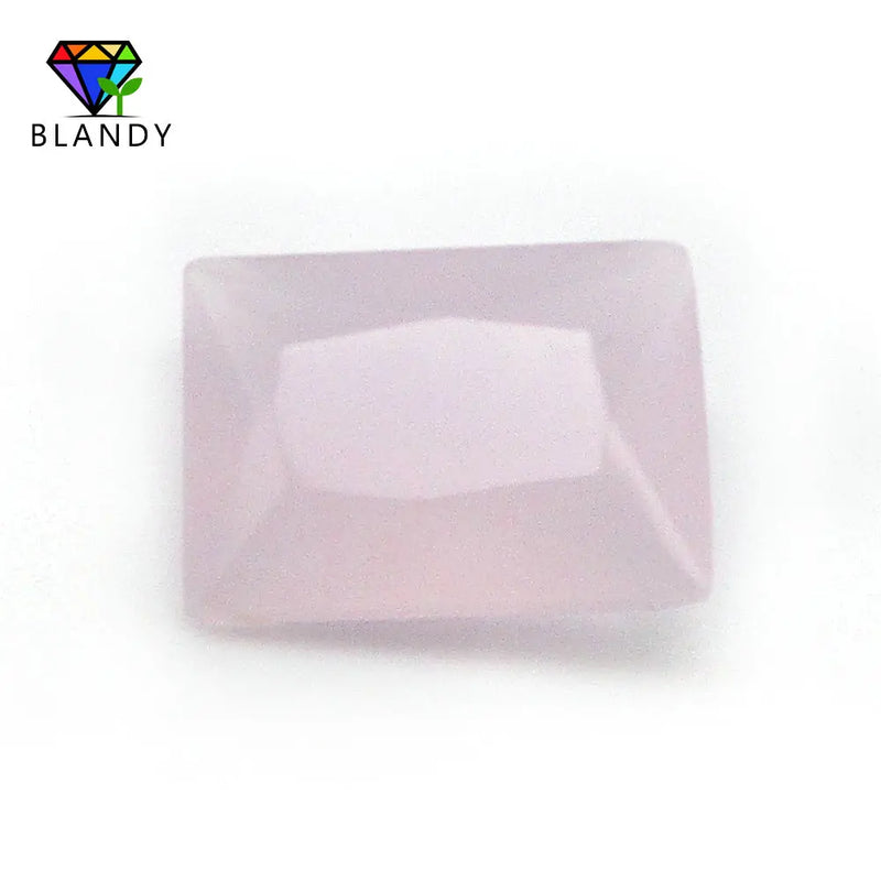50pcs Mixed Loose Glass Stone Rectangle Cut Red Green GemStone