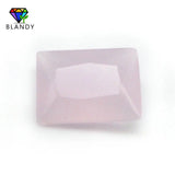 50pcs Mixed Loose Glass Stone Rectangle Cut Red Green GemStone