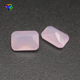 50pcs Octangle Cut Glass Stones 3x5~10x12mm Loose Red Green Synthetic Stones