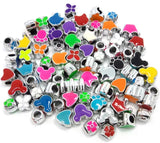 50pcs European Bracelet Charms & Hair Ornaments DIY Acrylic Big Hole Beads Set
