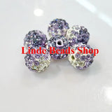 50pcs/pack 10mm Clay Crystal Beads Christmas Ornaments Amethyst Color SH10040