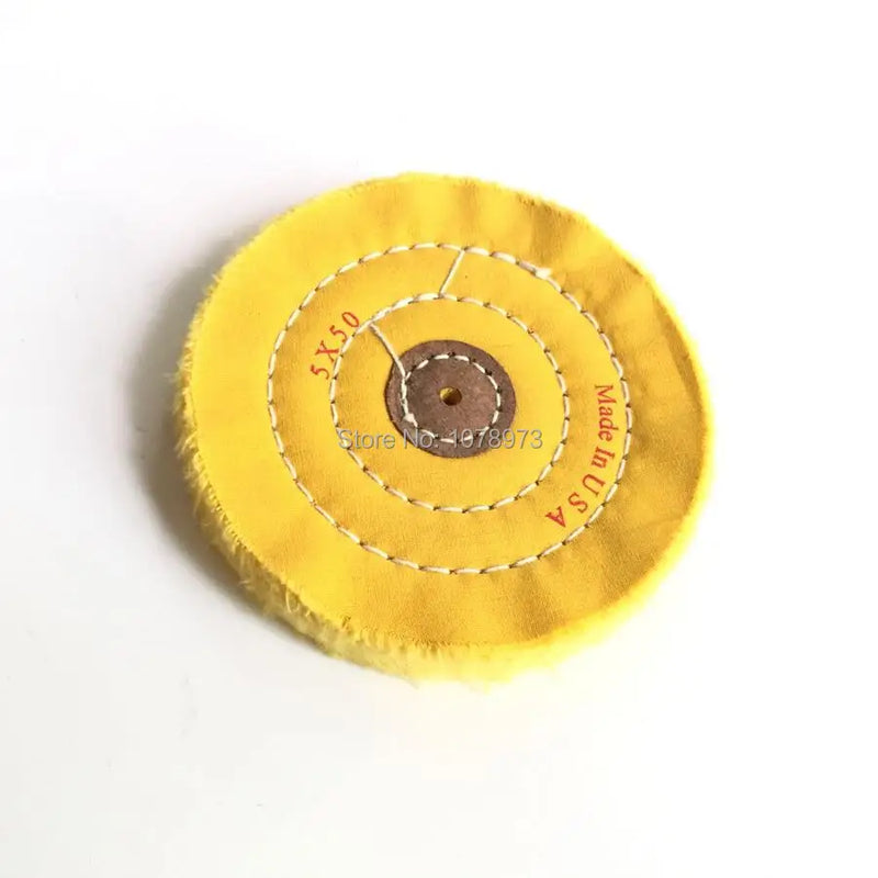 Jewelry Buffing Disc Polishing Tool Cotton Wheel 2pcs Yellow Buffing Cloth
